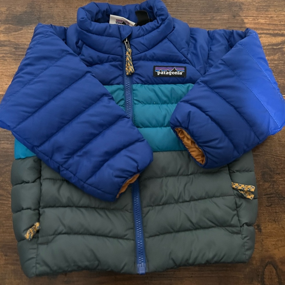 Patagonia Kids Puffer Jacket - Blue and Gray - Picture 3 of 8